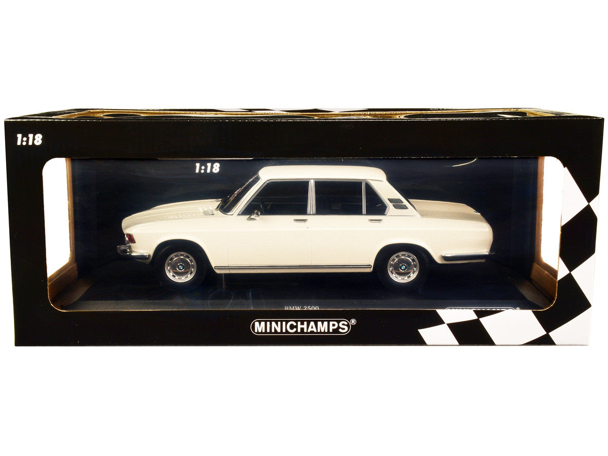 1968 BMW 2500 White Limited Edition to 504 pieces Worldwide 1/18 Diecast Model Car by Minichamps-0