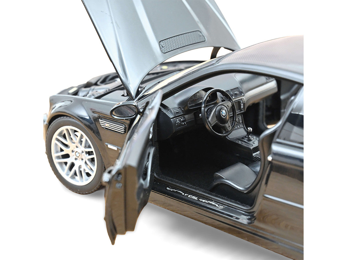 2003 BMW M3 CSL Saphire Black 1/18 Diecast Model Car by Norev-1