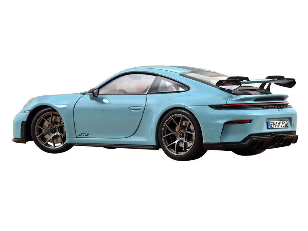 2025 Porsche 911 GT3 with Weissach Pack Gulf Blue with Carbon Stripe 1/18 Diecast Model Car by Norev