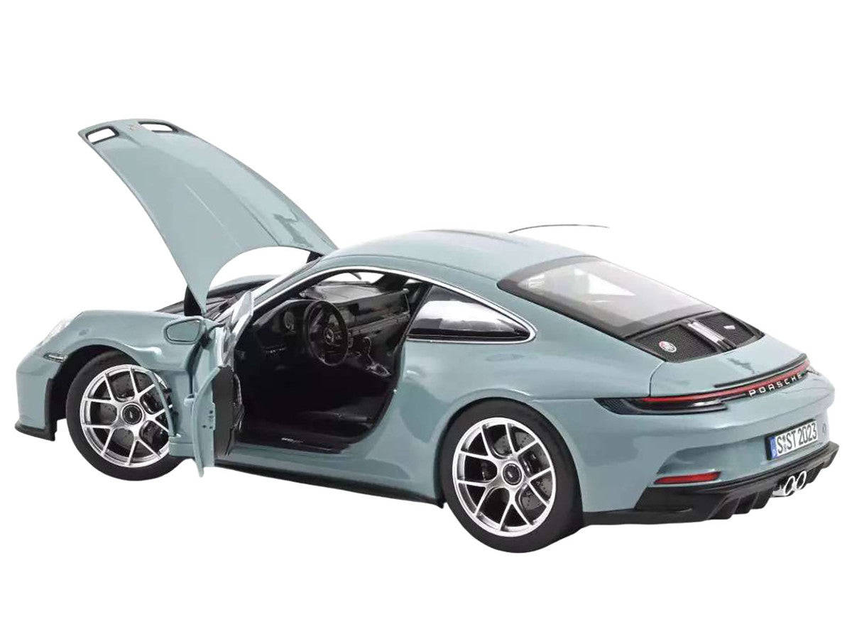 2023 Porsche 911 S/T Meissen Blue 1/18 Diecast Model Car by Norev-1