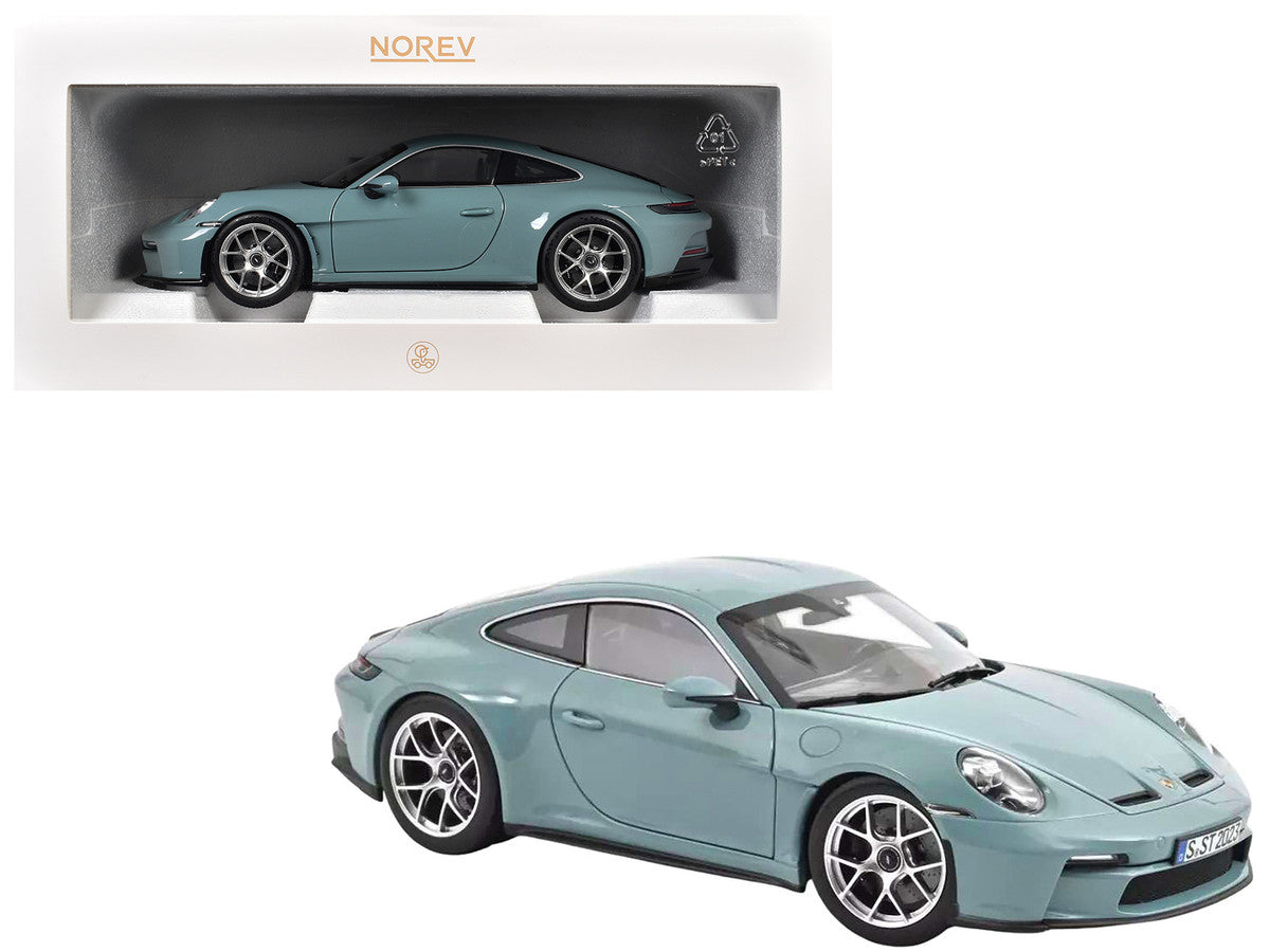2023 Porsche 911 S/T Meissen Blue 1/18 Diecast Model Car by Norev-4