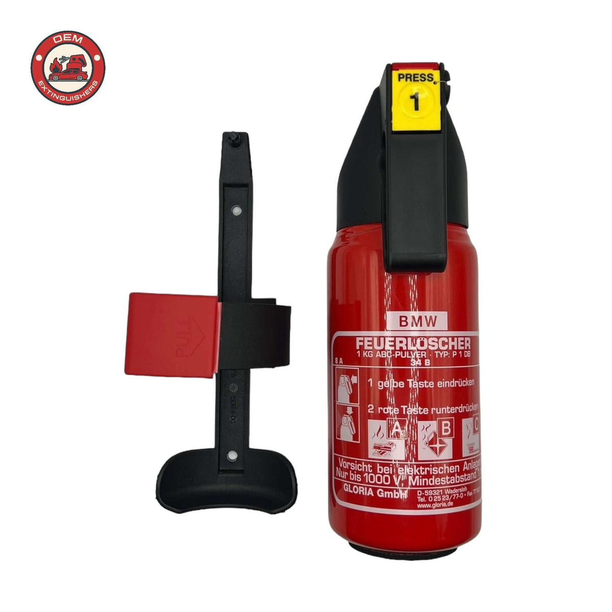 Bare BMW Branded 1 Kg Fire Extinguisher