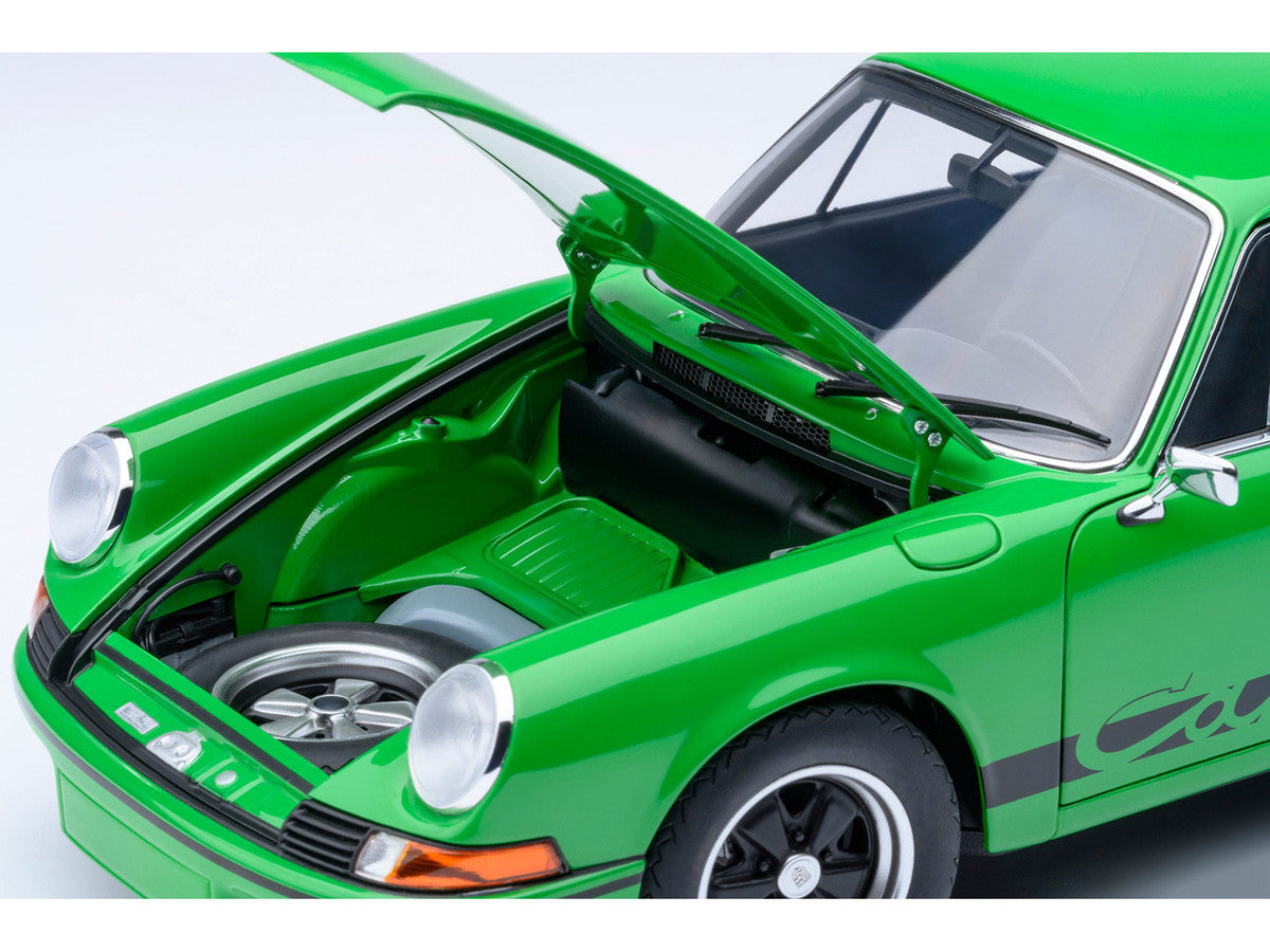 Porsche 911 Carrera 2.7 RS Viper Green with Black Stripes and Wheels 1/18 Model Car by Autoart-1