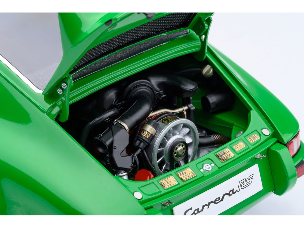 Porsche 911 Carrera 2.7 RS Viper Green with Black Stripes and Wheels 1/18 Model Car by Autoart-2