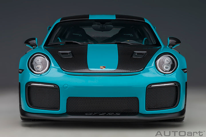 Porsche 911 991.2 GT2 RS w/ Weissach Pkg Miami Blue 1:18 by AUTOart