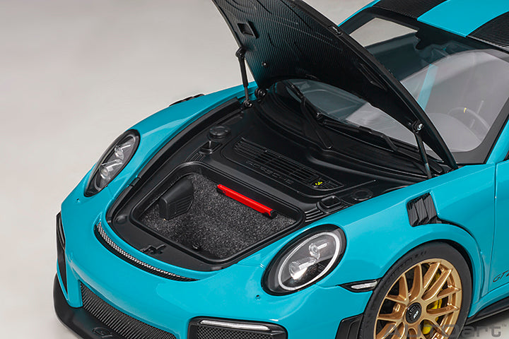 Porsche 911 991.2 GT2 RS w/ Weissach Pkg Miami Blue 1:18 by AUTOart
