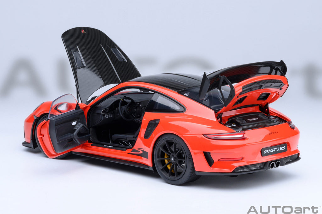 AUTOart Porsche 911 991.2 GT3 RS Weissach Lava Orange 1:18