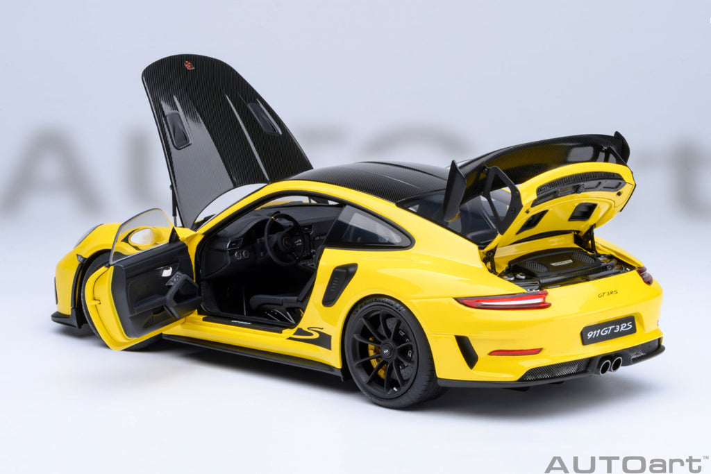 AUTOart Porsche 911 991.2 GT3 RS Weissach Racing Yellow 1:18