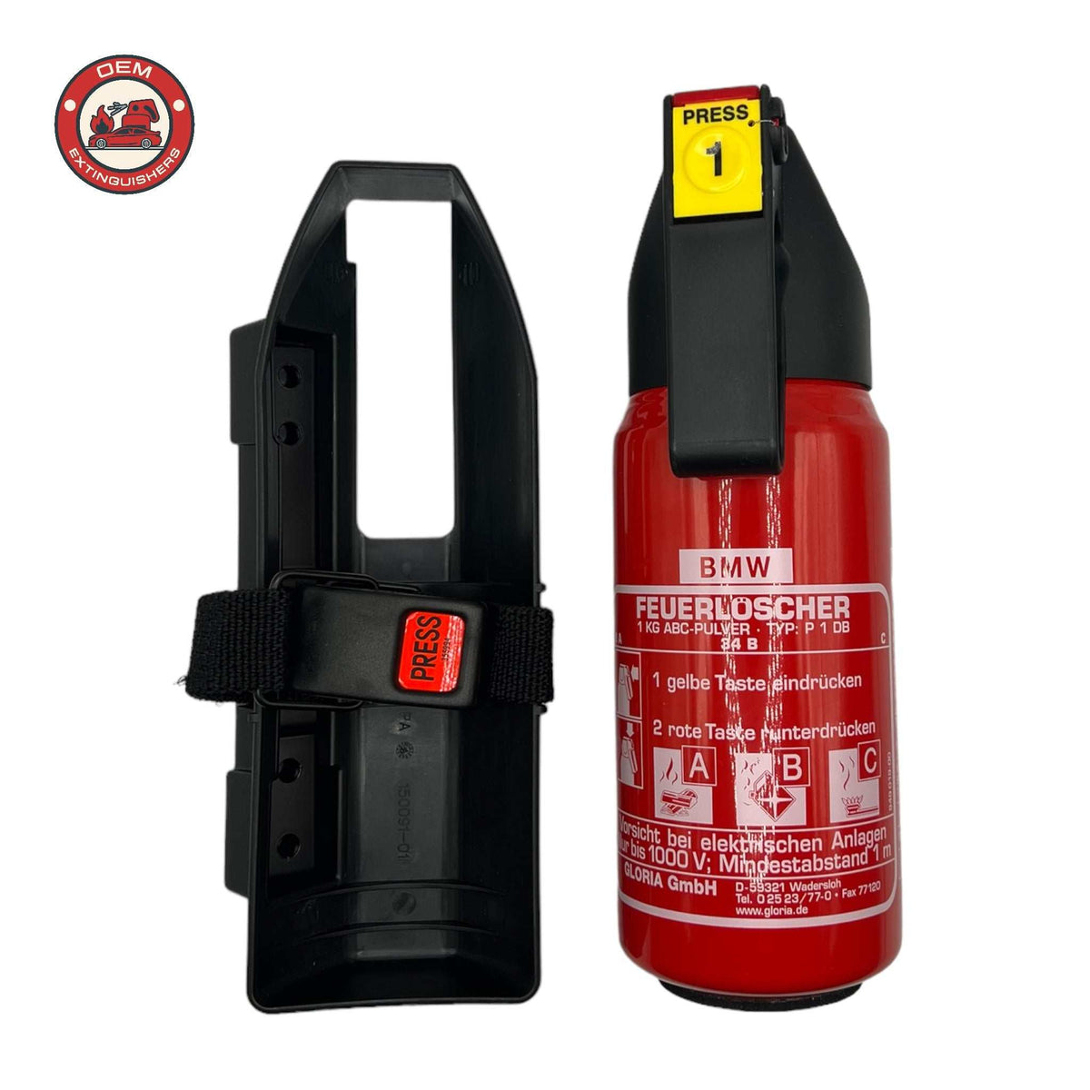 Bare BMW Branded 1 Kg Fire Extinguisher