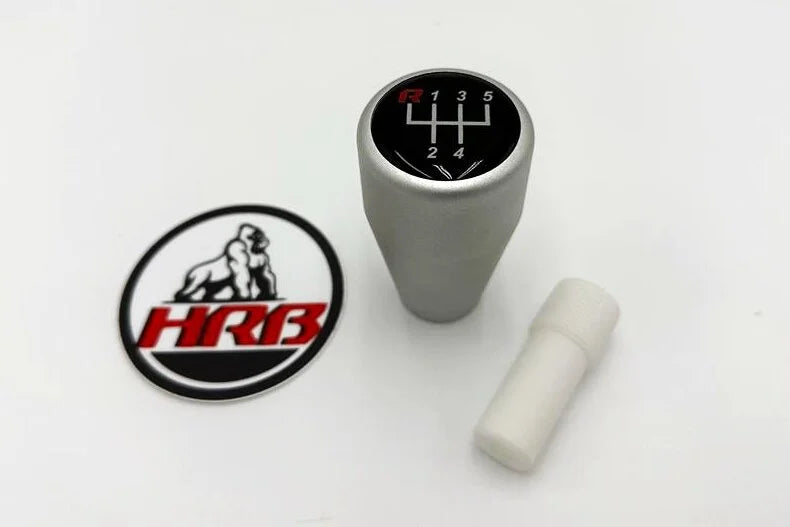 HRB gear shift knob with a logo on a white background
