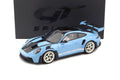 Porsche 911 992 GT3 RS w/ Weissach Pkg Gulf Blue w/ White Wheels & Deco 1:12 GT Spirit