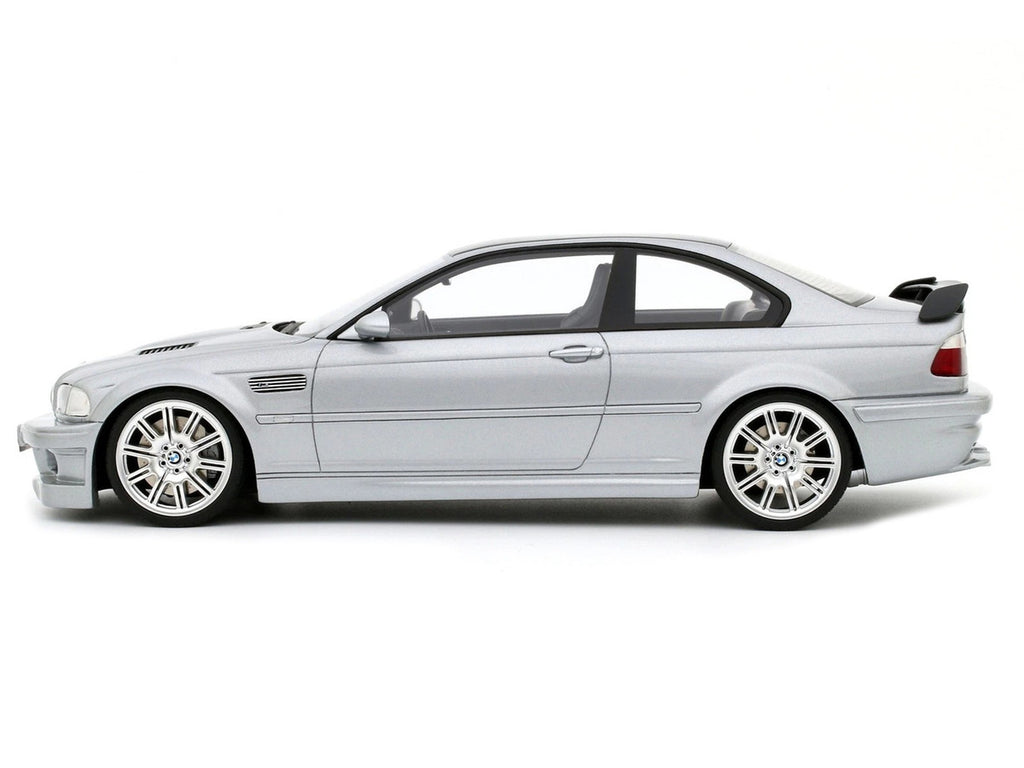 2001 BMW E46 M3 GTR Street Titan Silver Metallic 1/18 Model Car by Otto Mobile-1