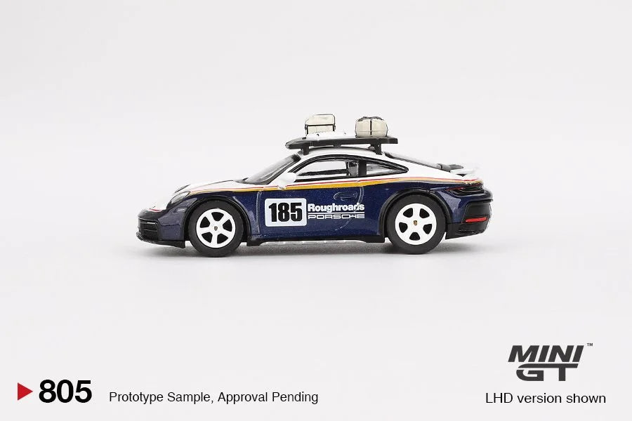Porsche 911 Dakar Rallye Package side-view - MiniGT 805