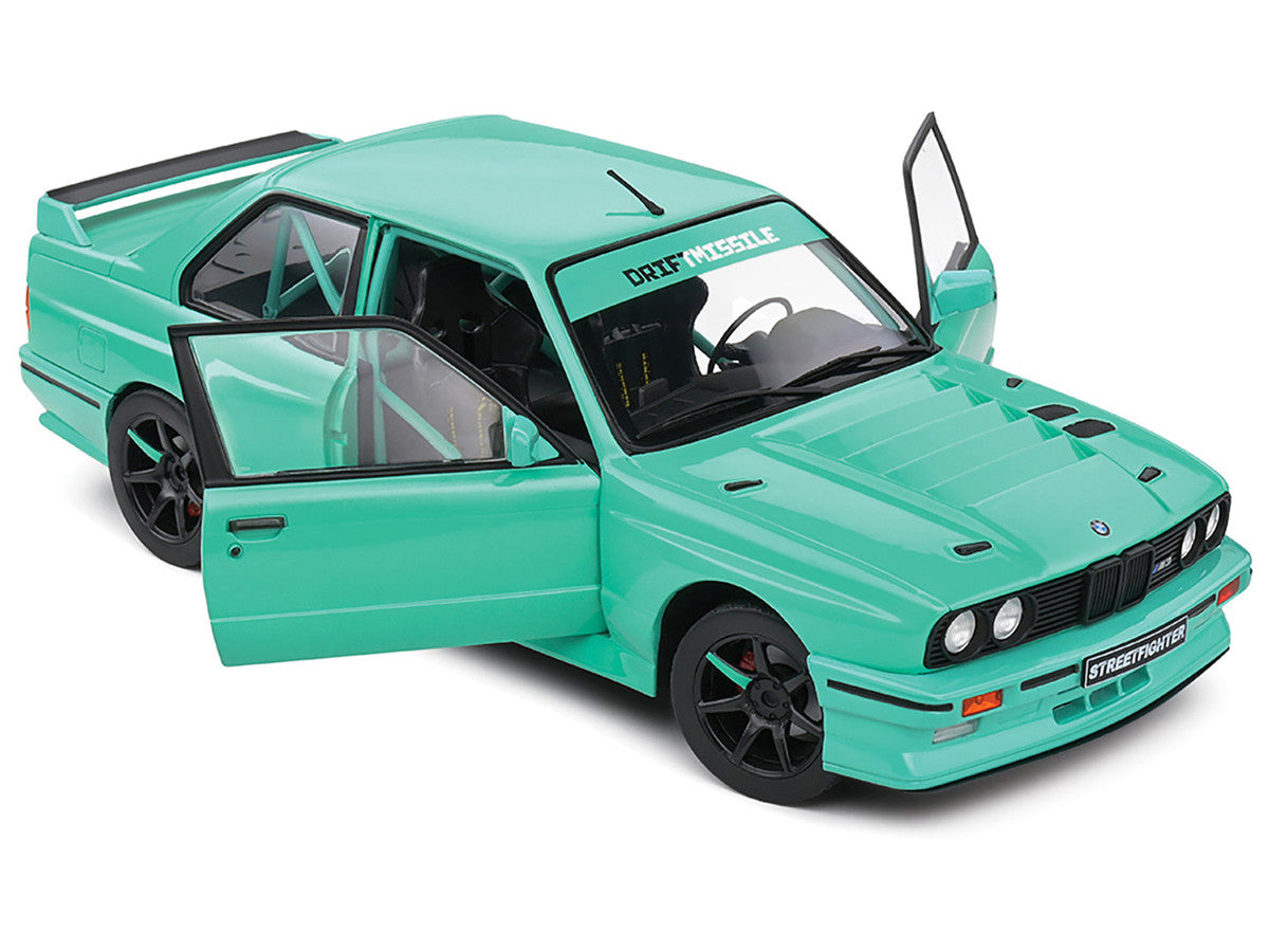 1990 BMW E30 M3 Custom "Drift Missile" Blue 1/18 Diecast Model Car by Solido-1