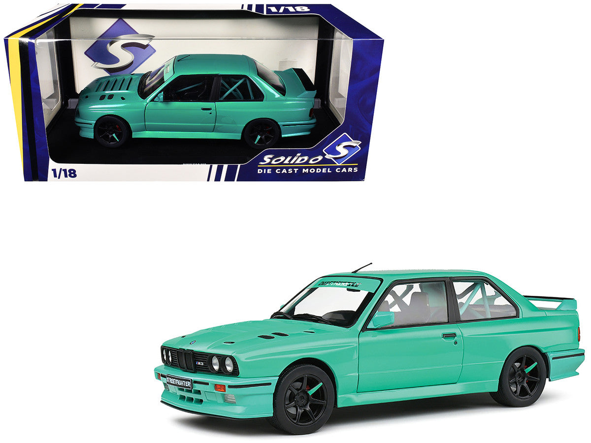 1990 BMW E30 M3 Custom "Drift Missile" Blue 1/18 Diecast Model Car by Solido-4