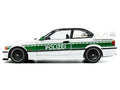1991 BMW E36 M3 Custom "Drift Polizei" White with Green Stripes 1/18 Diecast Model Car by Solido-0