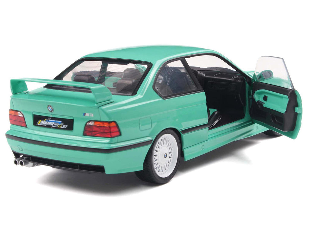 1991 BMW E36 M3 "Solido Works" Mint Green with Mint Green Interior 1/18 Diecast Model Car by Solido-3