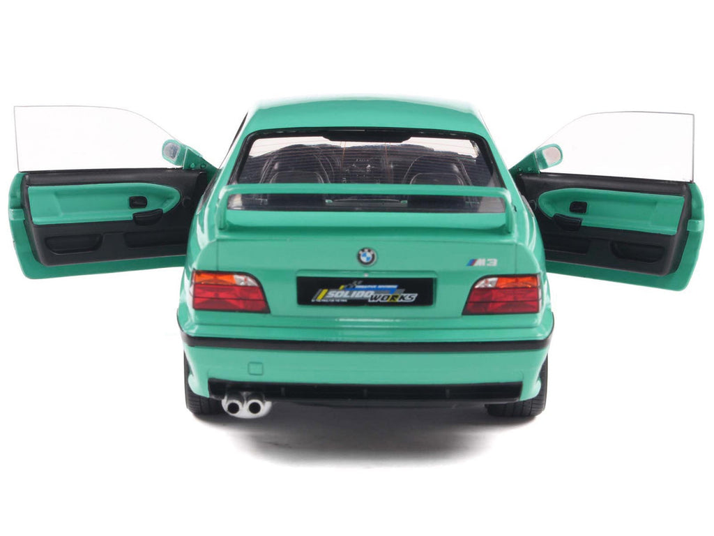 1991 BMW E36 M3 "Solido Works" Mint Green with Mint Green Interior 1/18 Diecast Model Car by Solido-0