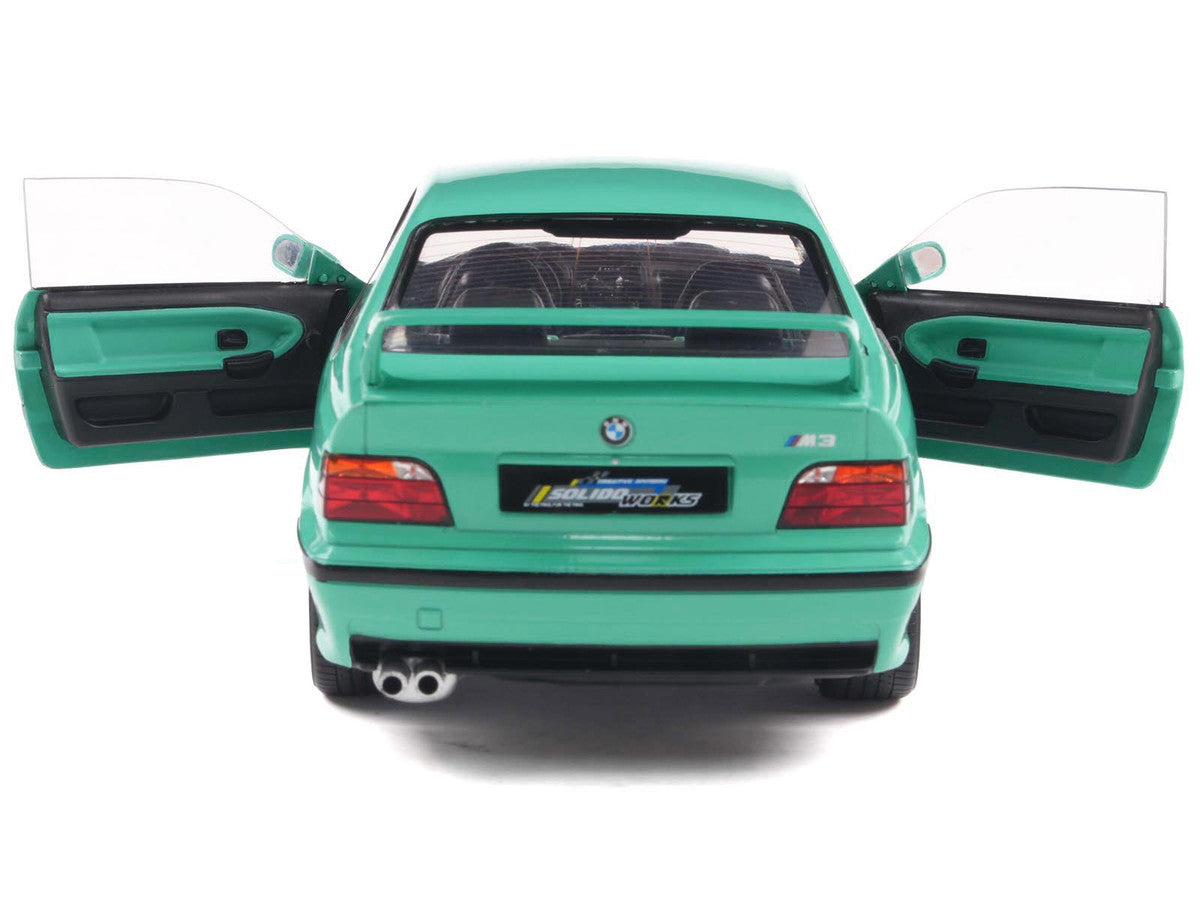 1991 BMW E36 M3 "Solido Works" Mint Green with Mint Green Interior 1/18 Diecast Model Car by Solido-0
