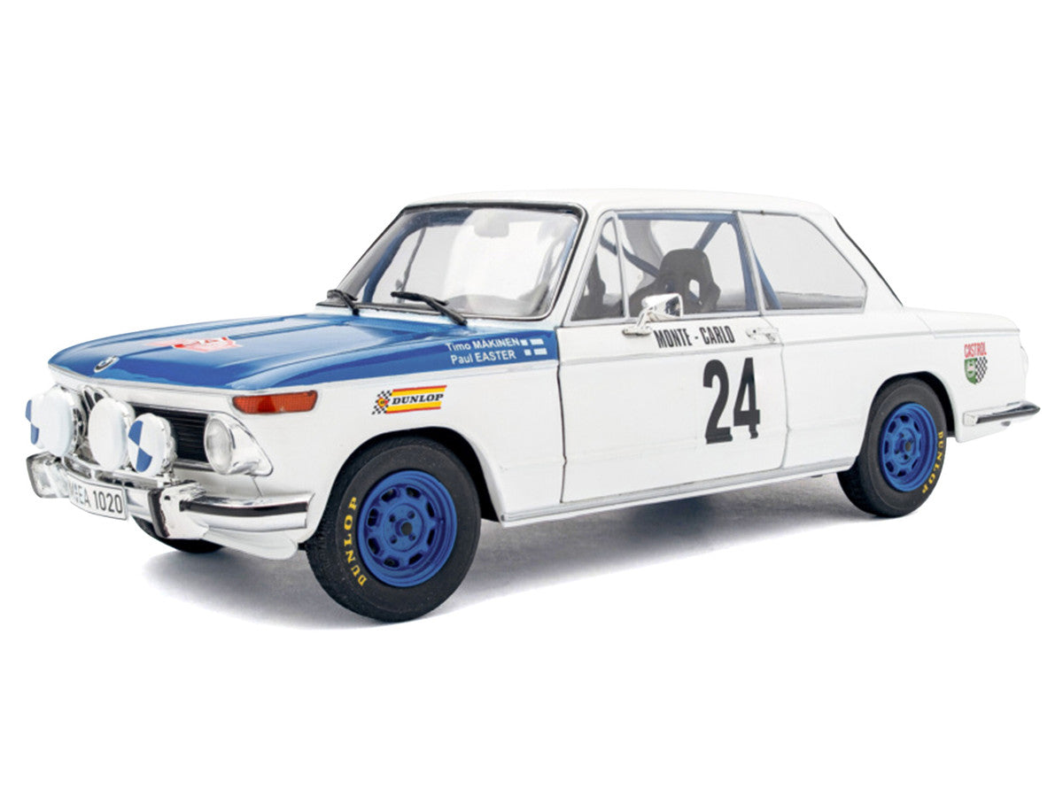 BMW 2002 Tii #24 Timo Makinen - Paul Easter 2nd Place "Rallye Monte-Carlo" (1969) "Competition" 1/18 Diecast Model Car by Solido-0