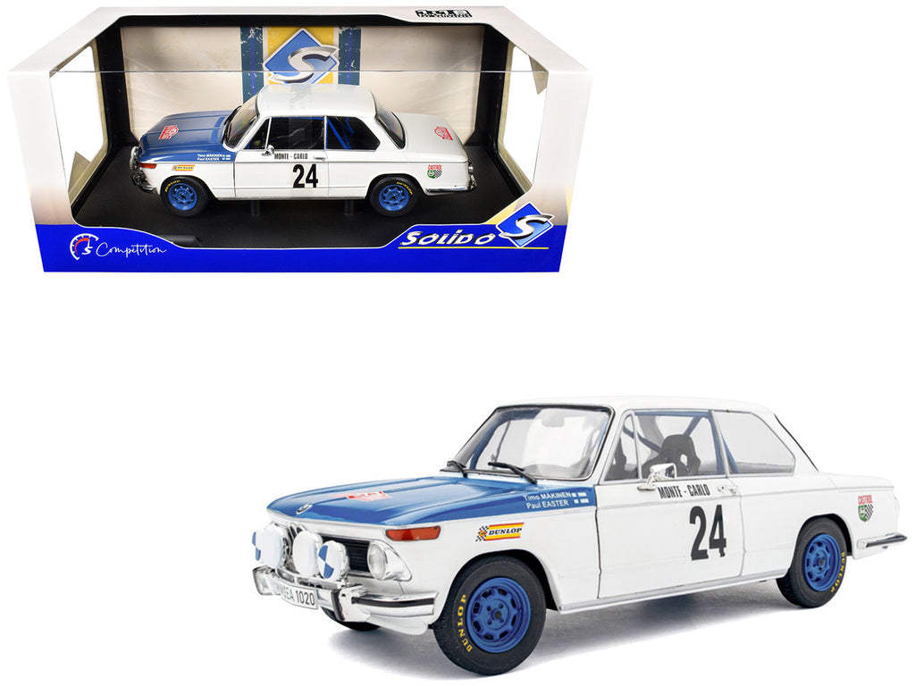 BMW 2002 Tii #24 Timo Makinen - Paul Easter 2nd Place "Rallye Monte-Carlo" (1969) "Competition" 1/18 Diecast Model Car by Solido-2