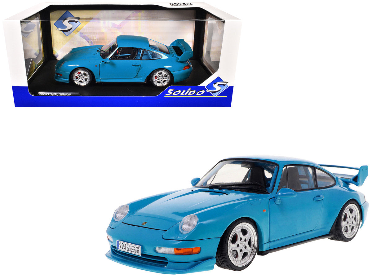 1997 Porsche 911 (993) Clubsport Riviera Blue 1/18 Diecast Model Car by Solido-4