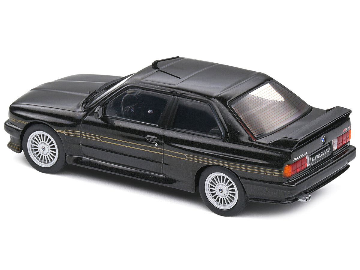 1989 BMW E30 M3 Alpina B6 3.5S Diamond Black Metallic 1/43 Diecast Model Car by Solido-4