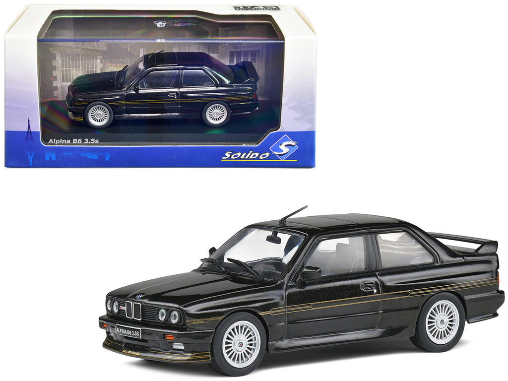 1989 BMW E30 M3 Alpina B6 3.5S Diamond Black Metallic 1/43 Diecast Model Car by Solido-0