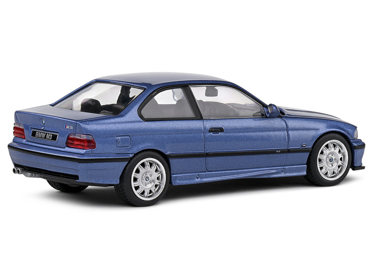 1999 BMW E36 M3 Coupe Estoril Blue Metallic 1/43 Diecast Model Car by Solido-1