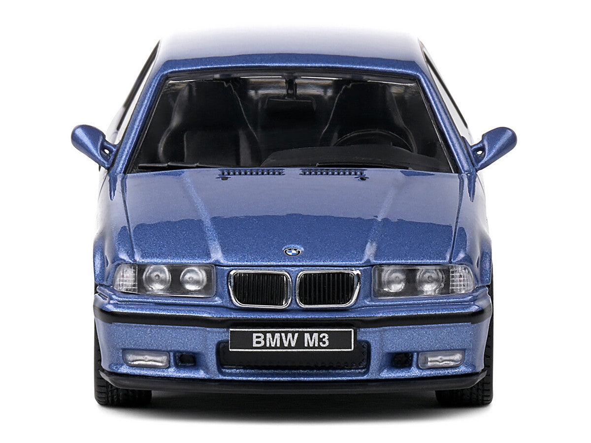 1999 BMW E36 M3 Coupe Estoril Blue Metallic 1/43 Diecast Model Car by Solido-3
