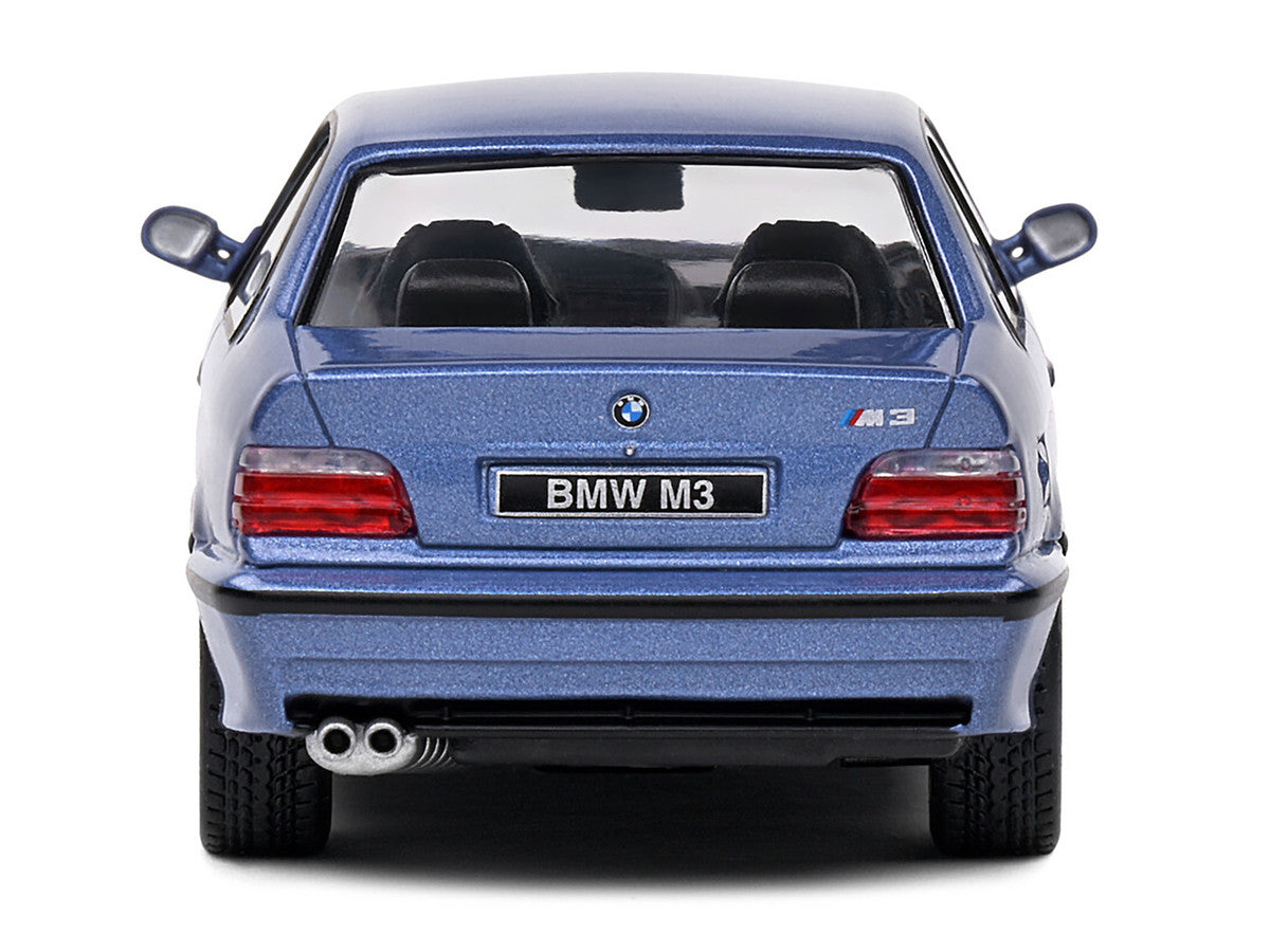 1999 BMW E36 M3 Coupe Estoril Blue Metallic 1/43 Diecast Model Car by Solido-2