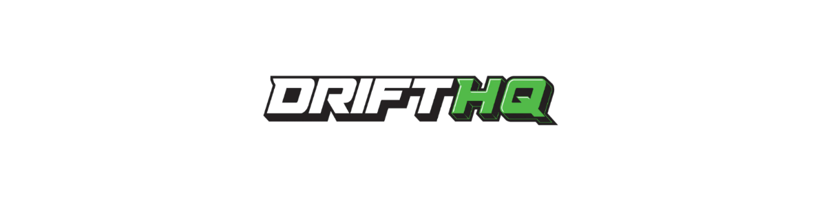 DRIFT HQ logo with green and black text on a white background