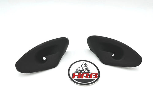 Two Z3 Coupe Roller Blind Brackets with HRB logo on a white background