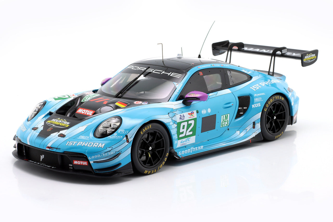 Ixo Porsche 911 992 GT3-R Manthey #92 2025 Le Mans Blue 1:18