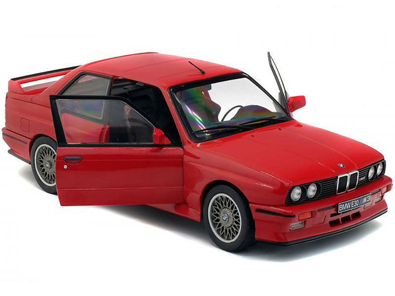 1986 BMW E30 M3 Red 1/18 Diecast Model Car by Solido-1