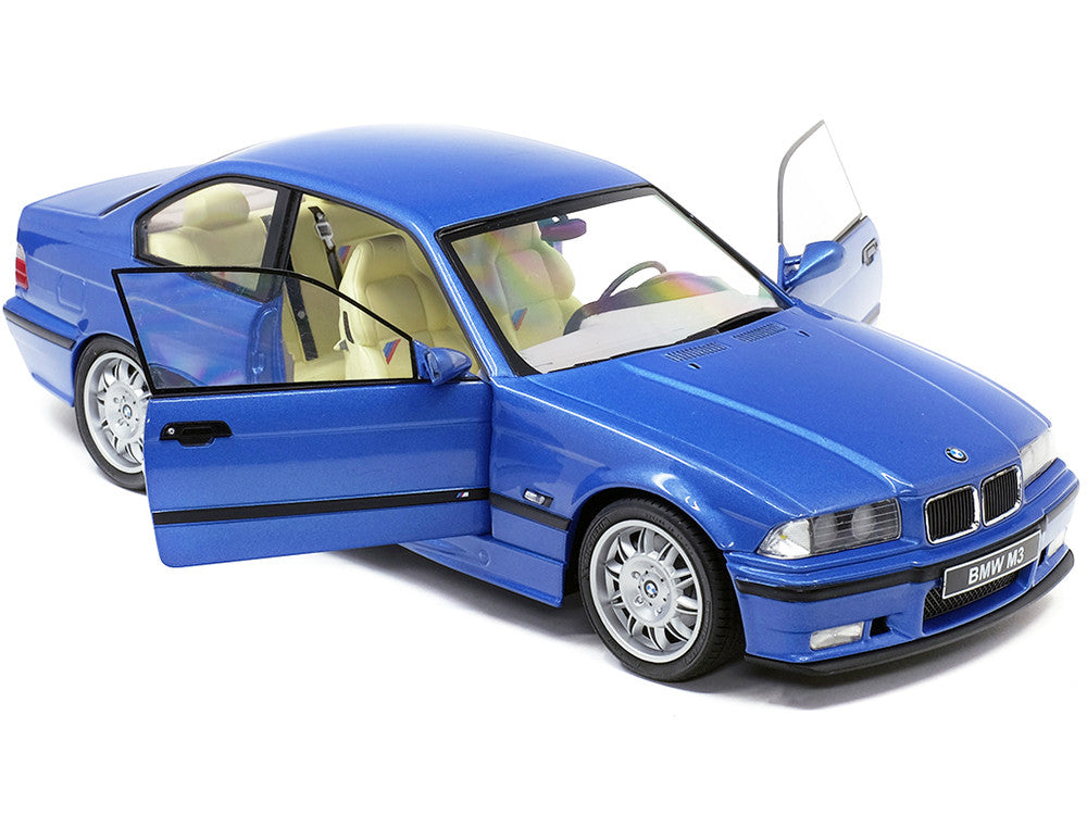 1994 BMW E36 M3 Blue Estoril Metallic 1/18 Diecast Model Car by Solido